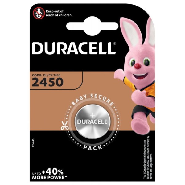 Duracell Lithium CR2450 Button Cell (1 Blister)