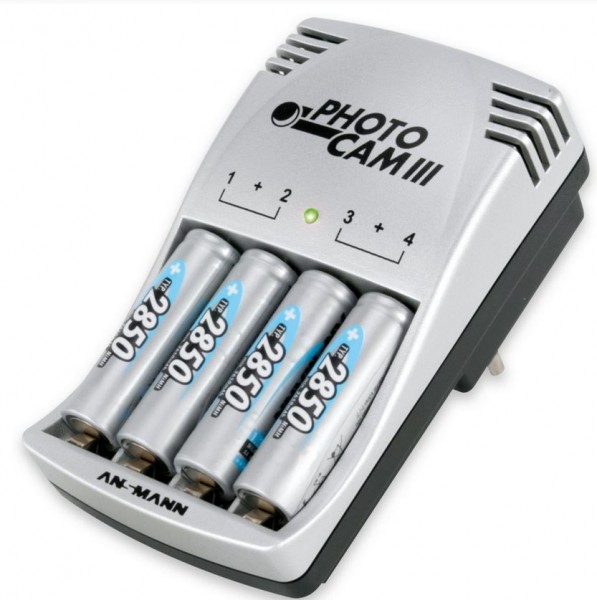 Ansmann Charger Including 4 x AA Rechargeable Batteries