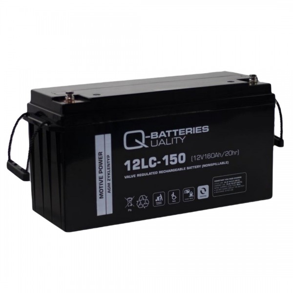 Q-Batteries 12LC-150 / 12V - 160Ah lead accumulator cycle type AGM - Deep Cycle VRLA