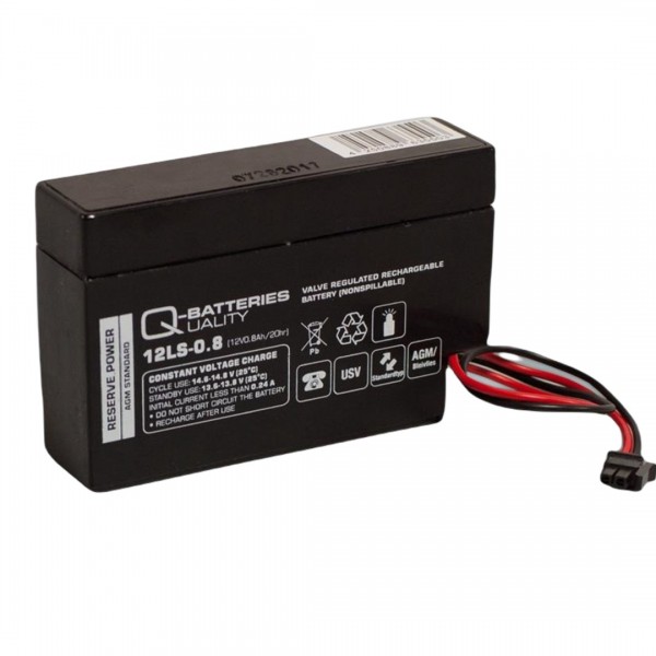 Q-Batteries 12LS-0.8 12V 0.8Ah Deep Cycle VRLA AGM Battery
