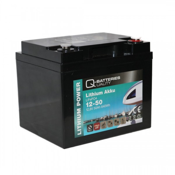 Q-Batteries Lithium Akku 12-50 12.8V 50Ah 640Wh LiFePO4