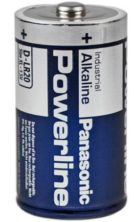 Panasonic Industrial Powerline LR20 Mono D Alkaline Battery (pack of 2)