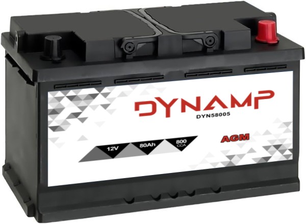 Dynamp 58005 AGM Stop-start 12V 80Ah 800CCA Car Battery Type 115