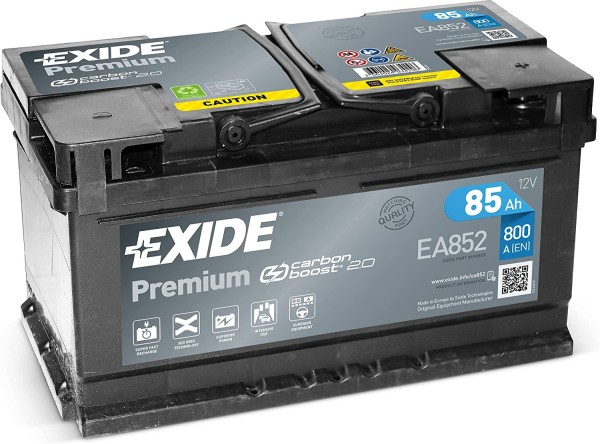 Exide EA852 Premium Carbon Boost 85Ah 800A car battery