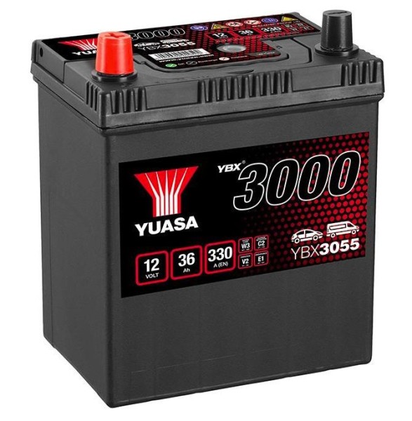 Yuasa YBX3055 36Ah 330A/EN 12V Car Battery Type 055