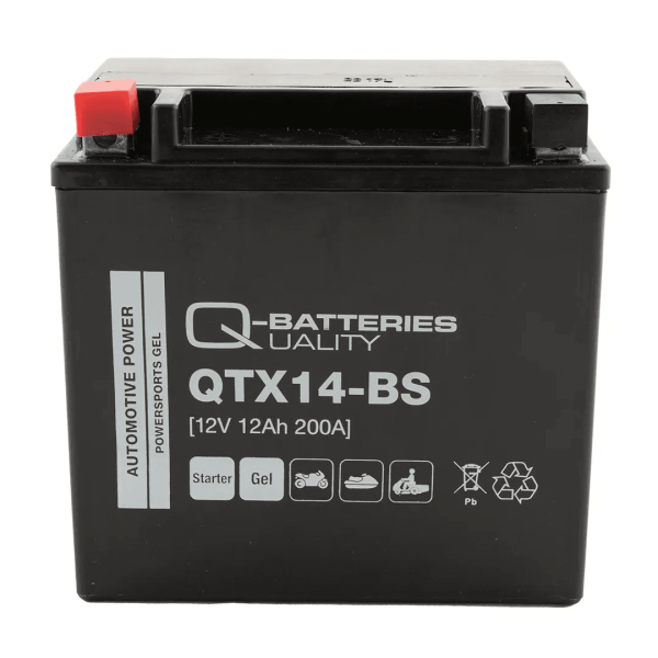 Q-Batteries QTX14-BS Gel 12V 12Ah 200A 51214 Motorcycle Battery, Starter  Batteries, Motorbike, Batteries by Vehicle