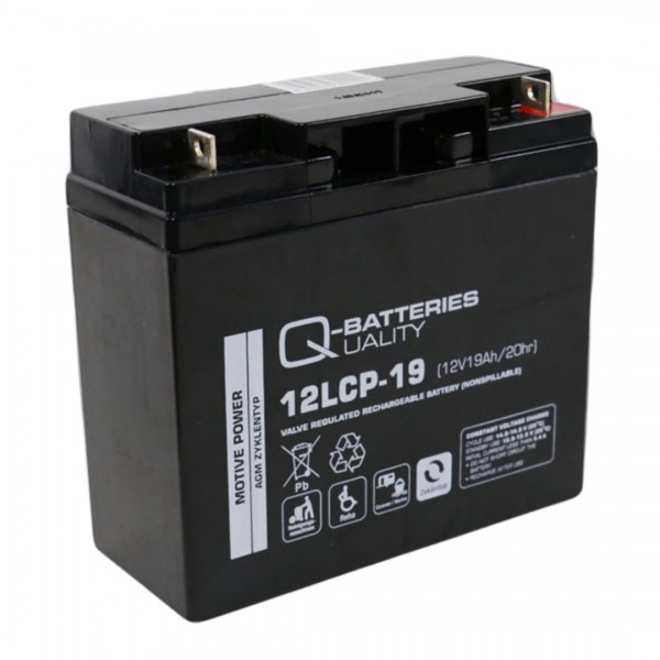 Q-Batteries 12LCP-19 / 12V 19Ah lead-acid battery
