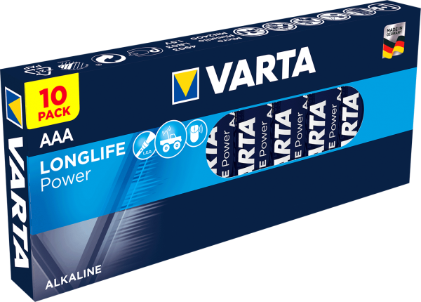 Varta Longlife Power Alkaline battery AAA 4903, pack of 10
