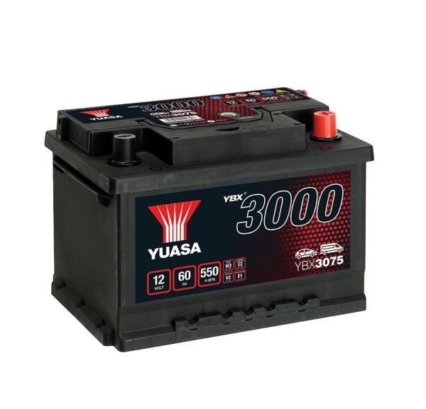 Yuasa YBX3075 Type 075 60Ah 550A/EN 12V Car Battery