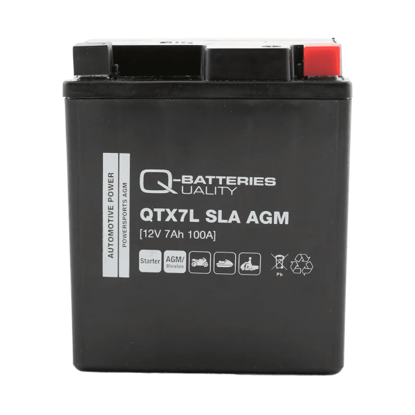 Q-Batteries QTX7L SLA AGM 12V 7Ah 100A Motorcycle Battery