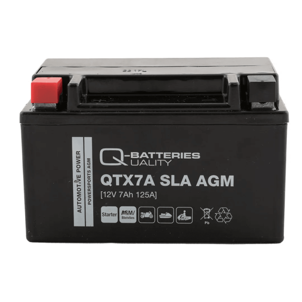 Q-Batteries QTX7A SLA AGM 12V 7Ah 125A Motorcycle Battery