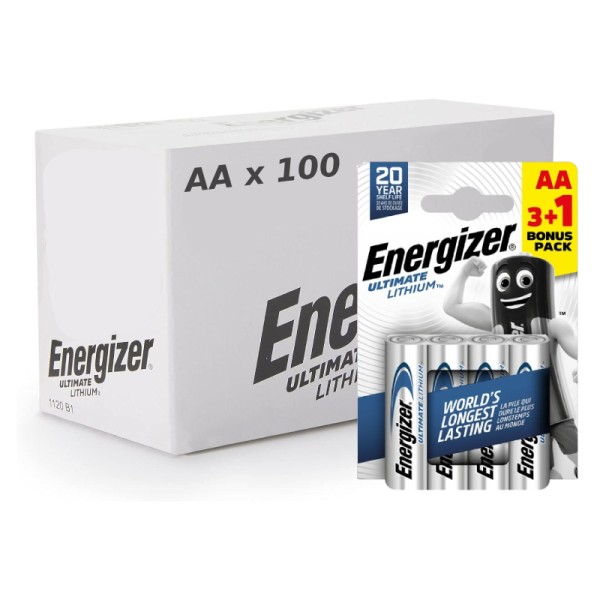 Energizer Ultimate Lithium L91 Mignon AA Battery 120 Pack