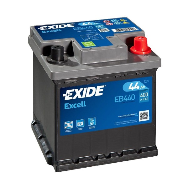 EXIDE EXCELL EB440 CAR BATTERY 44AH 400A 202SE, Lead-Acid Batteries, Batteries by Type