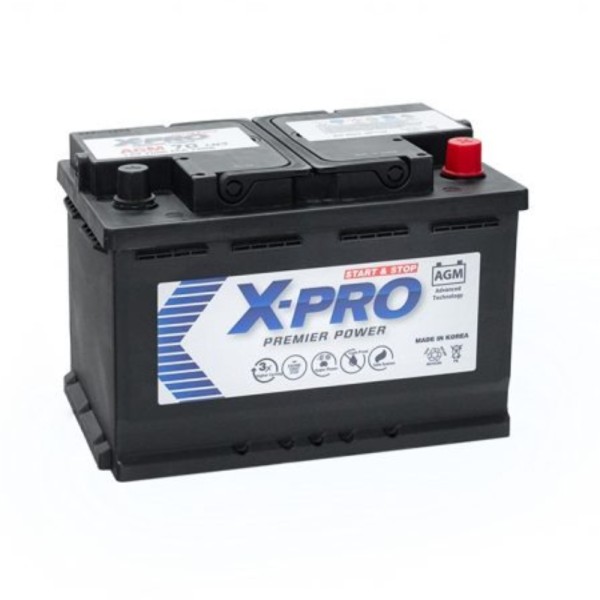 X-PRO AGM70 SMF Starter Battery 12V 70Ah 760CCA